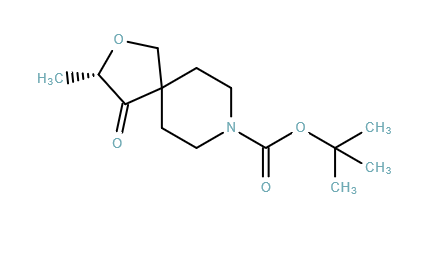 2-Oxa-8-azaspiro[4.5]decane-8-carboxylic acid, 3-methyl-4-oxo-, 1,1-dimethylethyl ester, (3S)-