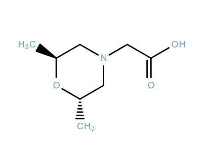 4-Morpholineacetic acid, 2,6-dimethyl-, trans- (9CI)